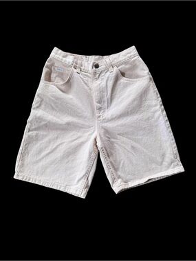 Vintage Lee Womens Denim Shorts Size 10 Medium USA Made High Rise Mom Jean Beige